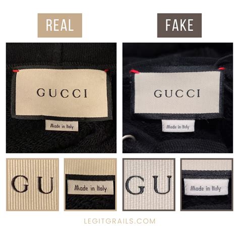 fake gucci vs real hoodie|authentic gucci clothing tags.